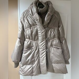 Women's Beige Puffer Coat